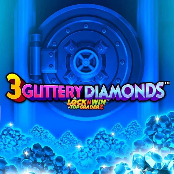 3 Glittery Diamonds online game logo by PearFiction Studios on spino-loco.eu