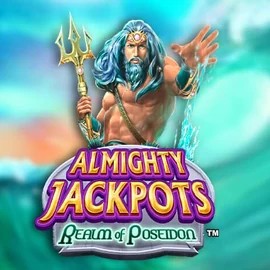 Almighty Jackpots – Realm of Poseidon online game logo by Novomatic on spino-loco.eu