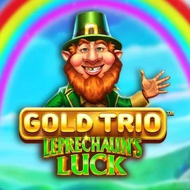 Gold Trio Leprechaun's Luck slot logo by Playtech at Spinoloco Casino