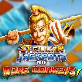 Stellar Jackpots with More Monkeys online game logo by Lightning Box Game on spino-loco.eu